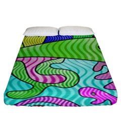 Colorful Stylish Design Fitted Sheet (king Size) by gasi