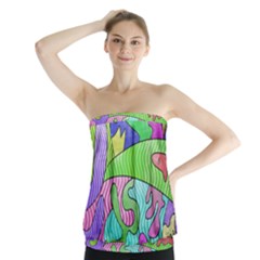 Colorful Stylish Design Strapless Top by gasi