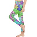 Colorful stylish design Lightweight Velour Classic Yoga Leggings View3