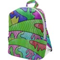 Colorful stylish design Zip Up Backpack View1