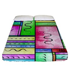 Colorful Pattern Fitted Sheet (queen Size) by gasi