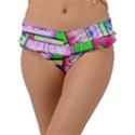 Colorful pattern Frill Bikini Bottom View1