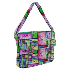 Colorful Pattern Buckle Messenger Bag by gasi