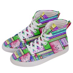 Colorful Pattern Men s Hi-top Skate Sneakers by gasi