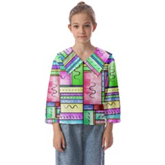 Colorful Pattern Kids  Sailor Shirt by gasi