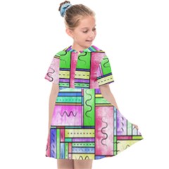 Colorful Pattern Kids  Sailor Dress by gasi