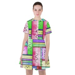 Colorful Pattern Sailor Dress by gasi