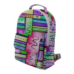 Colorful Pattern Flap Pocket Backpack (large) by gasi