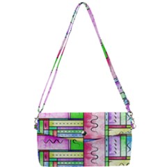 Colorful Pattern Removable Strap Clutch Bag by gasi