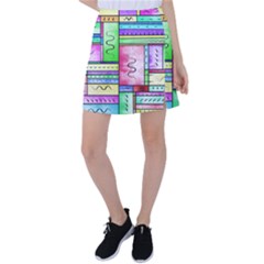 Colorful Pattern Tennis Skirt by gasi