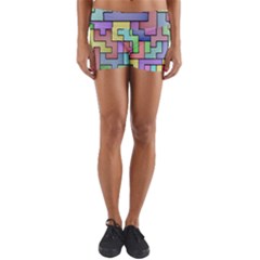 Colorful Stylish Design Yoga Shorts by gasi