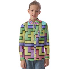 Colorful Stylish Design Kids  Long Sleeve Shirt by gasi