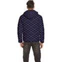 royal blue plaid / tartan Men s Hooded Quilted Jacket View4