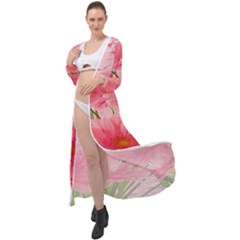 Nature Flowers Maxi Chiffon Beach Wrap by Sparkle