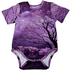 Violet Nature Baby Short Sleeve Onesie Bodysuit by Sparkle