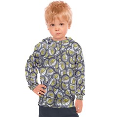 Gong Instrument Motif Pattern Kids  Hooded Pullover by dflcprintsclothing