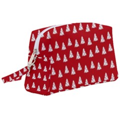 White Christmas Tree Red Wristlet Pouch Bag (large) by TetiBright