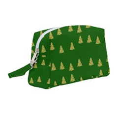 Green Christmas Trees Green Wristlet Pouch Bag (medium) by TetiBright