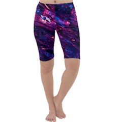 Space Futuristic Shiny Abstraction Cropped Leggings  by Pakemis