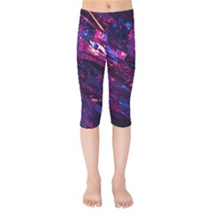 Space Futuristic Shiny Abstraction Kids  Capri Leggings  by Pakemis