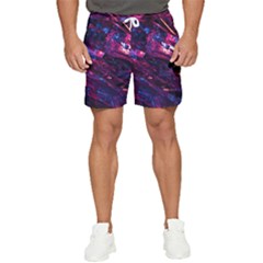 Space Futuristic Shiny Abstraction Men s Runner Shorts by Pakemis