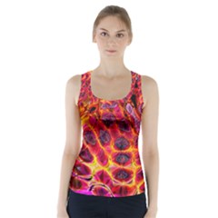 Fractal Black Texture Wallpaper Art Design Racer Back Sports Top by Pakemis