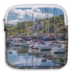 Piriapolis City Port, Maldonado, Uruguay Mini Square Pouch by dflcprintsclothing