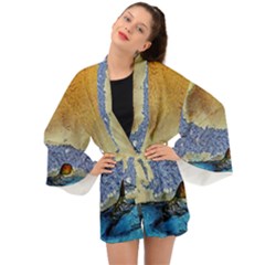 Abstract Painting Art Texture Long Sleeve Kimono by Ravend