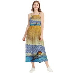 Abstract Painting Art Texture Boho Sleeveless Summer Dress by Ravend