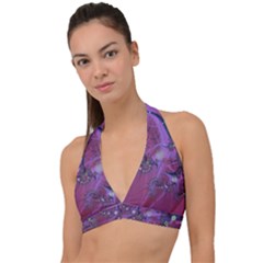 Fractal Math Abstract Abstract Art Halter Plunge Bikini Top by Ravend