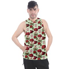 Flowers Pattern Men s Sleeveless Hoodie by Sparkle