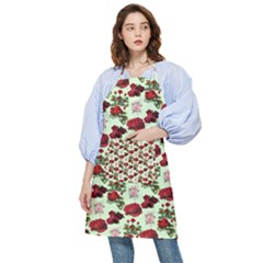 Flowers Pattern Pocket Apron by Sparkle