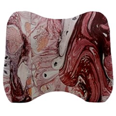 Cora; Abstraction Velour Head Support Cushion by kaleidomarblingart