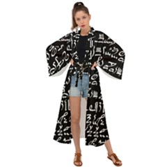 Sanscrit Pattern Design Maxi Kimono by dflcprintsclothing