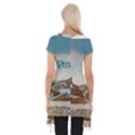 Malcesine Castle On Lake Garda Short Sleeve Side Drop Tunic View2