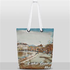 Birds And People On Lake Garda Full Print Rope Handle Tote (small) by ConteMonfrey