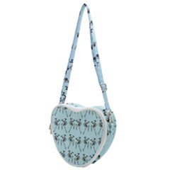 Jogging Lady On Blue Heart Shoulder Bag by TetiBright