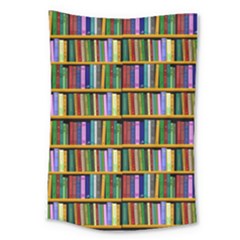 Books On A Shelf Large Tapestry by TetiBright