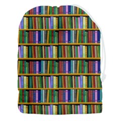 Books On A Shelf Drawstring Pouch (3xl) by TetiBright