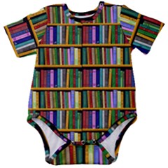 Books On A Shelf Baby Short Sleeve Bodysuit by TetiBright