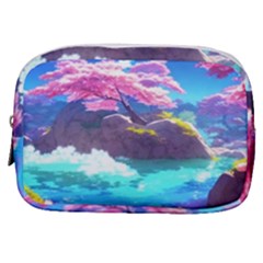 Fantasy Japan Mountains Cherry Blossoms Nature Make Up Pouch (small) by Uceng