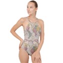 Mapa Mundi 1775 High Neck One Piece Swimsuit View1