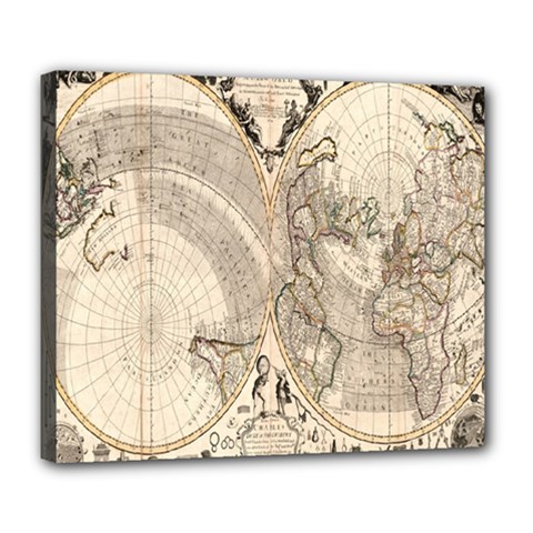 Mapa Mundi - 1774 Deluxe Canvas 24  X 20  (stretched) by ConteMonfrey