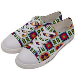 Shapes In Shapes 2                                                                Men s Low Top Canvas Sneakers by LalyLauraFLM