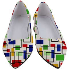 Colorful Rectangles                                                                 Women s Block Heels by LalyLauraFLM