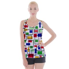 Colorful Rectangles                                                                     Criss Cross Back Tank Top by LalyLauraFLM