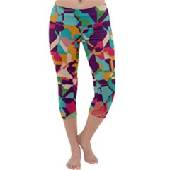 Retro Chaos                                                                        Capri Yoga Leggings by LalyLauraFLM