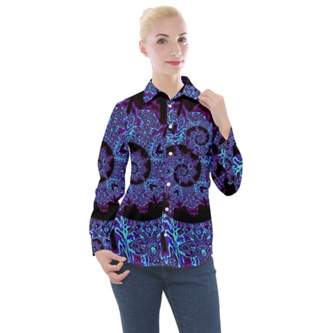 Shay Women s Long Sleeve Pocket Shirt by MRNStudios