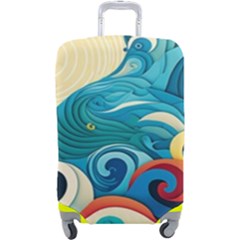 Waves Ocean Sea Abstract Whimsical (2) Luggage Cover (large) by Jancukart