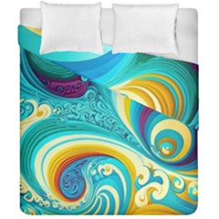 Waves Ocean Sea Abstract Whimsical Duvet Cover Double Side (california King Size)